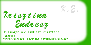 krisztina endresz business card